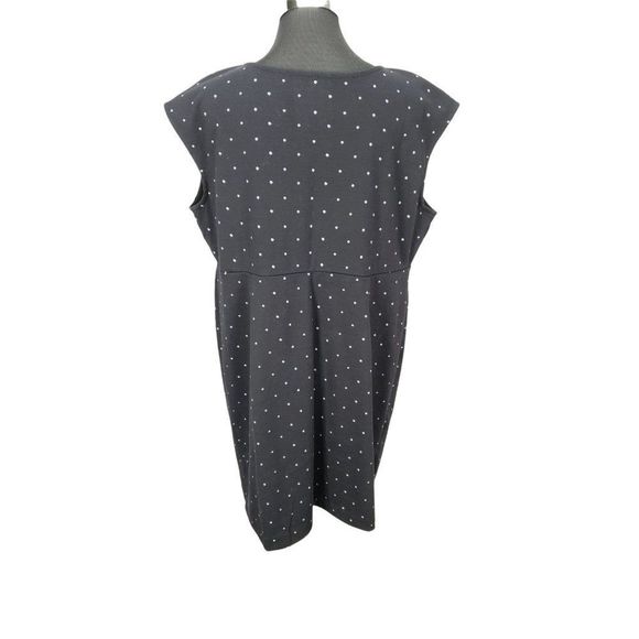 Old Navy Womens Scoop Neck Black light blue dots Maternity Dress Size XL - Picture 9 of 10